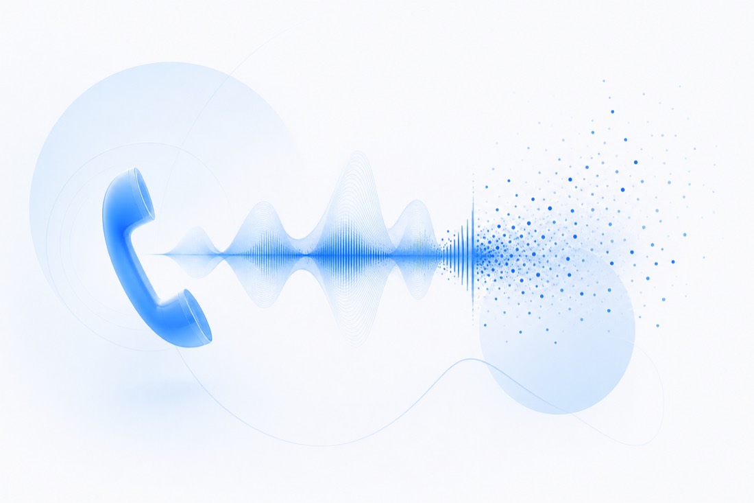 Abstract render of a phone call waveform